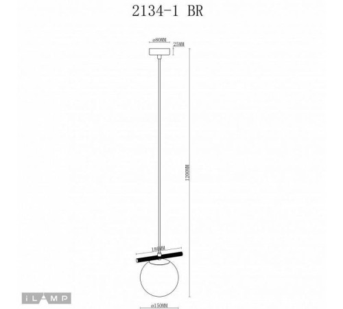 Подвесной светильник iLamp Golden 2134-1 BR