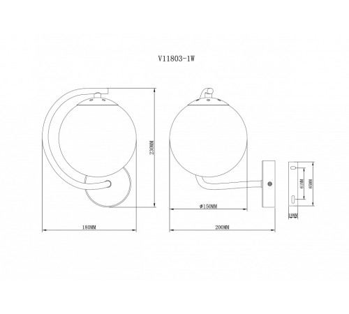 Бра Moderli V11803-1W