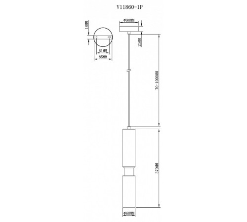 Подвесной светильник Moderli Telma V11860-1P