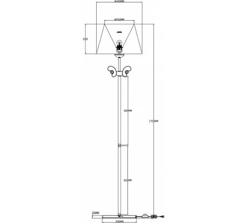 Торшер Moderli Riccardo V2500-1F