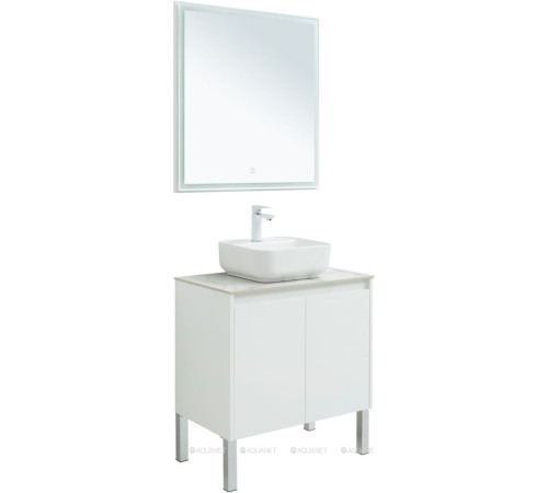 Набор мебели для ванной Aquanet Nova Lite 75 2 двери белый глянец 00302535