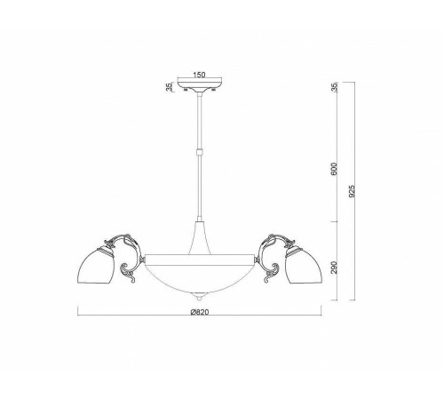 Люстра на штанге MyFar Ceiling MR1524-11C