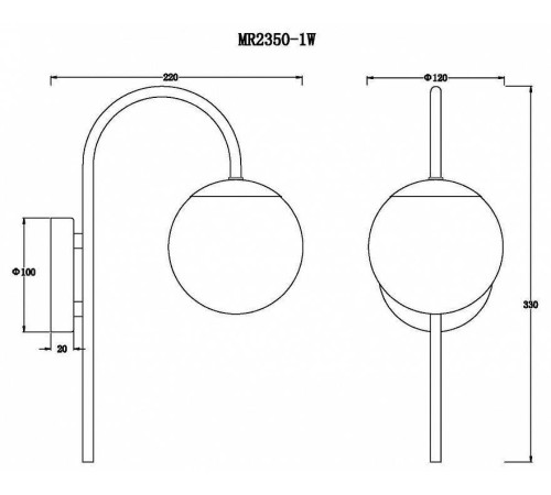 Бра MyFar Cassia MR2350-1W