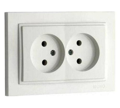 Розетка двойная Mono Electric Despina 102-010005-121