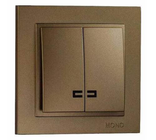 Выключатель двухклавишный с подсветкой Mono Electric Despina 102-232325-103
