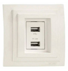 Розетка USB Mono Electric Larissa 103-171705-178