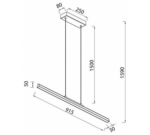 Подвесной светильник Mantra Lineal 8956
