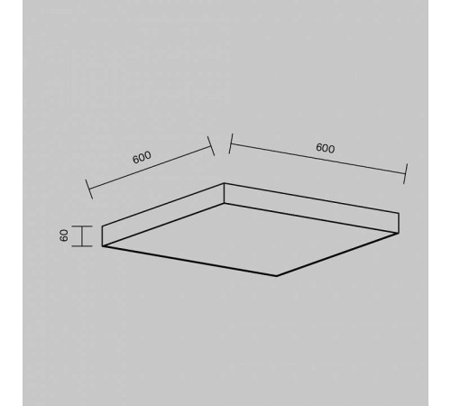 Накладной светильник Maytoni Zon C032CL-90W3K-SQ-B