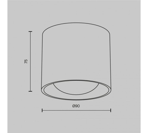 Накладной светильник Maytoni Lens C217CL-15W4K-B