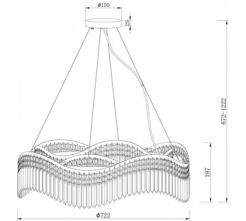 Подвесная люстра Maytoni Gracia DIA201PL-10G