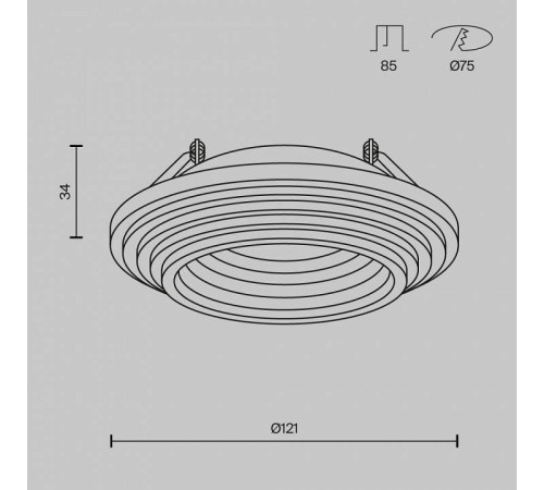 Встраиваемый светильник Maytoni Gyps Modern DL004-1-01-W-1