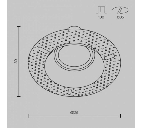 Встраиваемый светильник Maytoni Dot DL042-01-RD-B