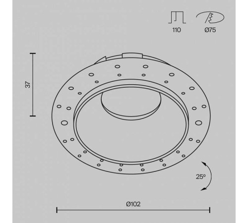 Встраиваемый светильник Maytoni Share DL051-U-2WMG