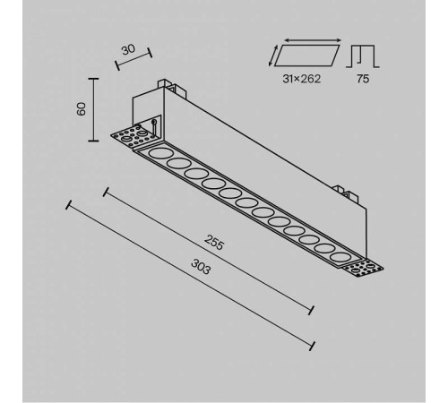 Встраиваемый светильник Maytoni Points DL065-20W3-6K-TRS-W