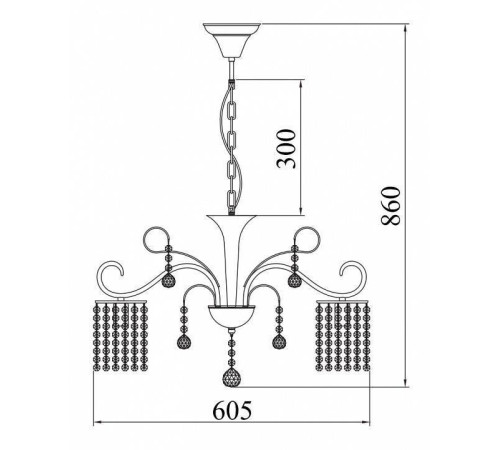 Подвесная люстра Freya Leona FR1127-PL-05-G