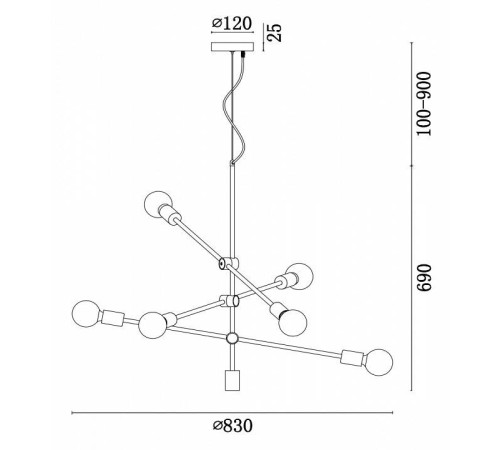 Подвесная люстра Freya Octavia FR5043PL-06BS