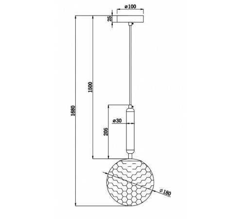 Подвесной светильник Freya Zelda FR5123PL-01BS