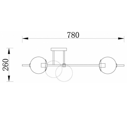 Люстра на штанге Freya Damask 6 ламп FR5205PL-06BS