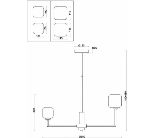 Люстра на штанге Freya Tender FR5373CL-06BS