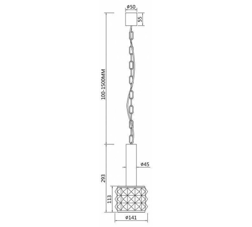 Подвесной светильник Maytoni Rock Me 1 лампа MOD027PL-01BS