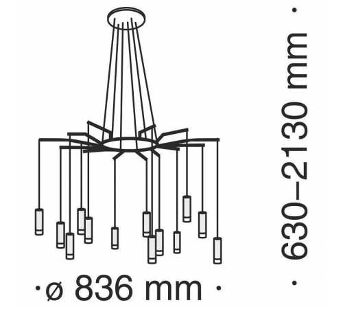 Подвесная люстра Maytoni Davida MOD035PL-12B