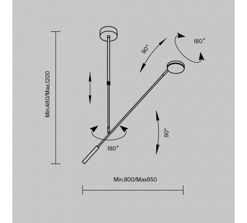 Светильник на штанге Maytoni Fad MOD070CL-L8W3K