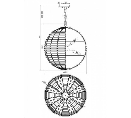 Подвесной светильник Maytoni Palla MOD092PL-08CH