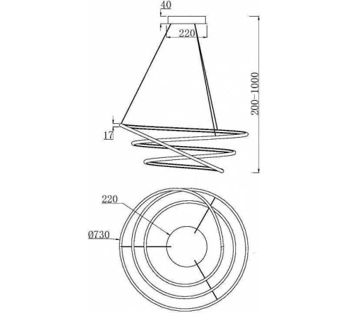 Подвесной светильник Maytoni Halo MOD100PL-L88BSK1