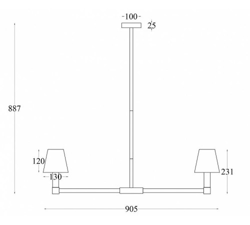 Люстра на штанге Maytoni Tet-a-tet MOD104PL-09B