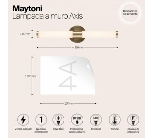 Бра Maytoni Axis MOD106WL-L10G3K