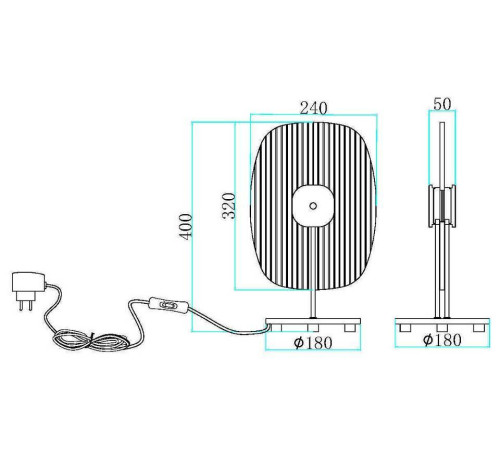 Настольная лампа декоративная Maytoni Eclipse MOD152TL-L1BK