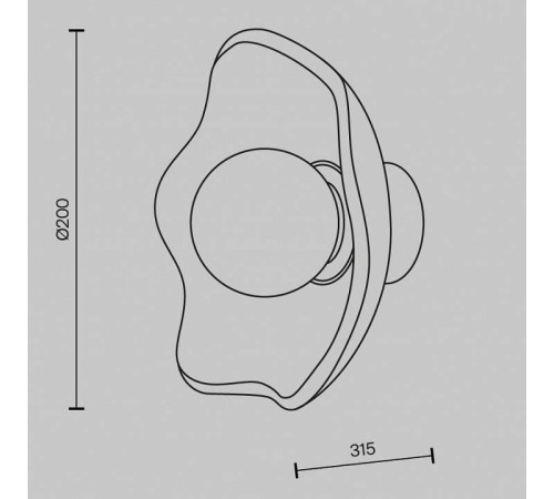Накладной светильник Maytoni Miracle MOD207WL-01BS