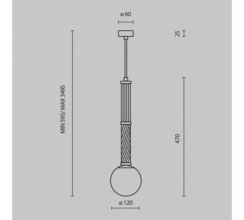 Подвесной светильник Maytoni Teatro MOD287PL-01BS