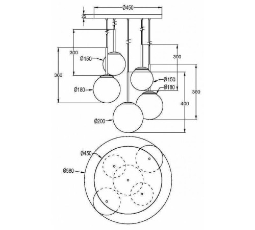 Подвесной светильник Maytoni Basic form 5xG9 MOD321PL-05G1