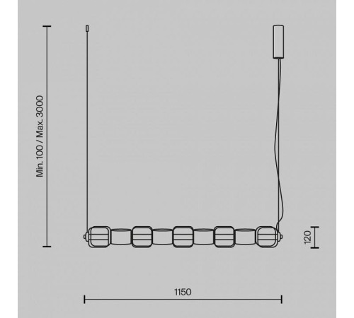 Подвесной светильник Maytoni Ritmo MOD381PL-L45B3K