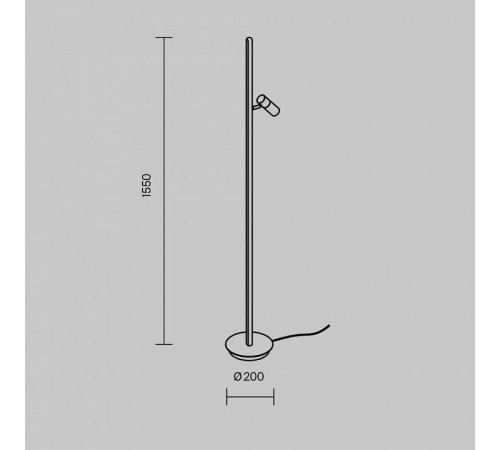 Торшер Maytoni Thin MOD395FL-L28B3K