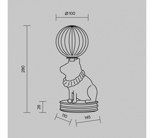 Зверь световой Maytoni Senor Capybara MOD477TL-L5W3K