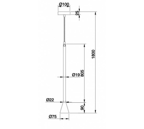 Подвесной светильник Maytoni Arrow 1xE27 P064PL-01B