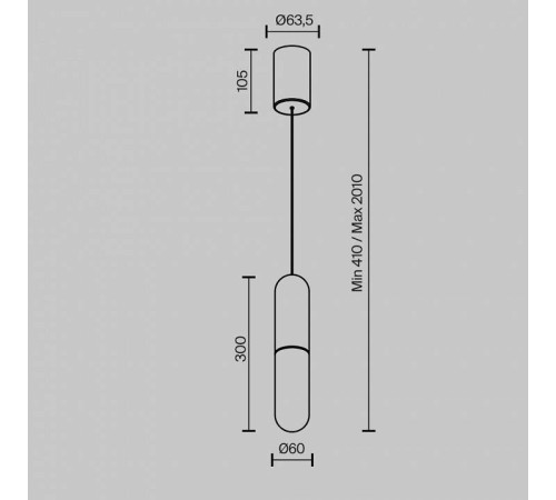 Подвесной светильник Maytoni Mist P101PL-L300-12W3K-B