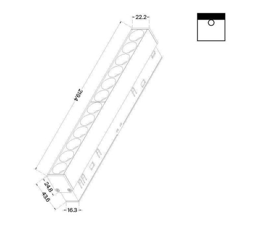 Встраиваемый светильник Maytoni Points TR031-4-12W3K-S-DS-B