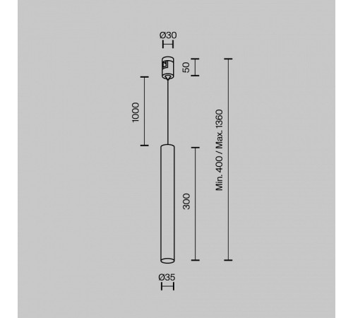 Подвесной светильник Maytoni Focus Led TR155-1-5W4K-PT