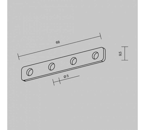 Крепление для трека Maytoni Accessories for tracks Exility TRA034D-C-42S