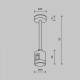 Основание на штанге Maytoni Accessories for tracks Flarity TRA156C-IPCL1-B