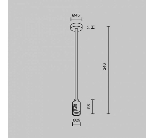 Основание на штанге Maytoni Accessories for tracks Flarity TRA158C-B1-BS