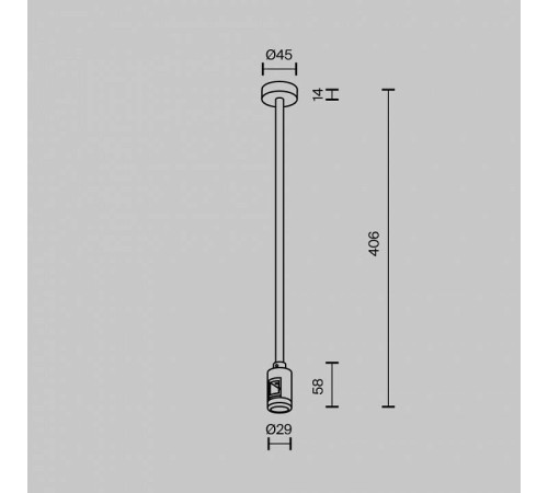 Основание на штанге Maytoni Accessories for tracks Flarity TRA158C-BL1-B