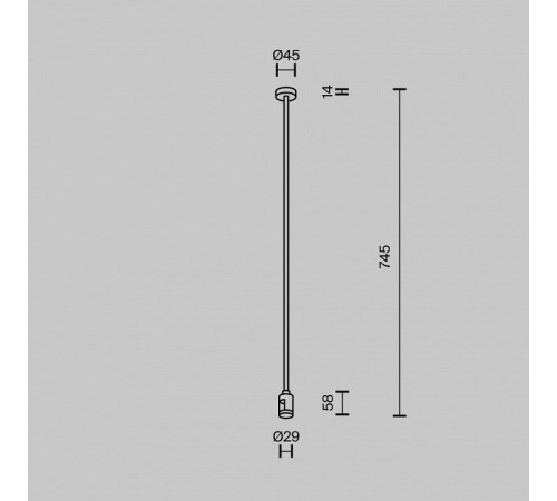 Основание на штанге Maytoni Flarity TRA159C-S1-PT