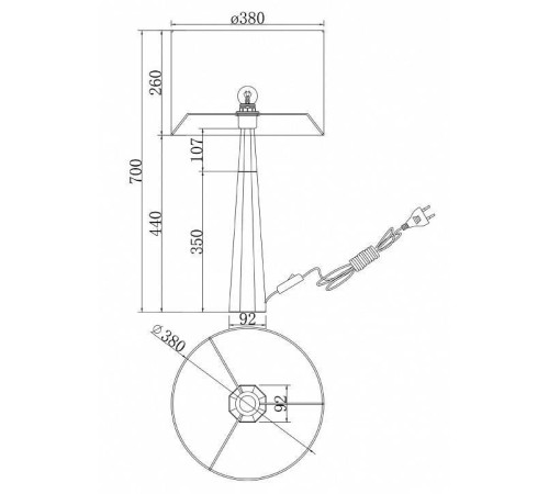 Настольная лампа декоративная Maytoni Bianco Z030TL-01BS1