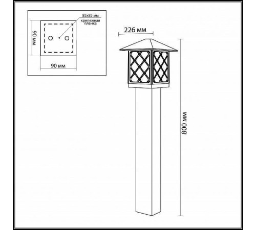 Наземный низкий светильник Odeon Light Anger 2649/1A