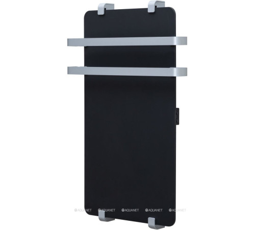 Полотенцесушитель водяной Allen Brau INFINITY 800х440 мм черный матовый с рейлингом 2.0 серебро браш 00325622