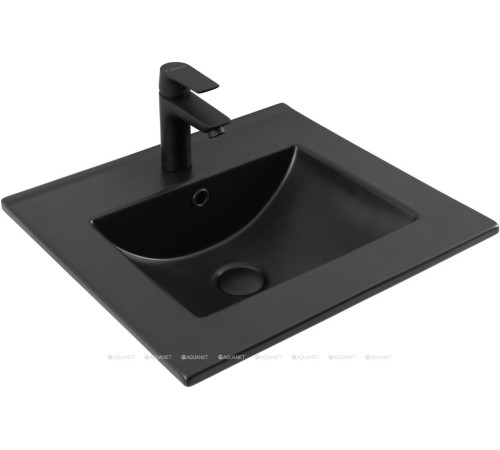 Раковина-столешница Aquanet Flat 50 черный матовый 00329252